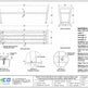 Technical specification sheet and dimension drawing for a modern wood-slatted bench with angled tapered steel legs, showing front, side, top, and cross-section views with measurements and notes on a white background.
