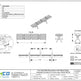 Technical specification sheet and dimension diagram for a four-seat steel bench with integrated armrests and leg logs, showing measurements, materials, and cross-section details on a white background with the Taimco logo at the bottom.