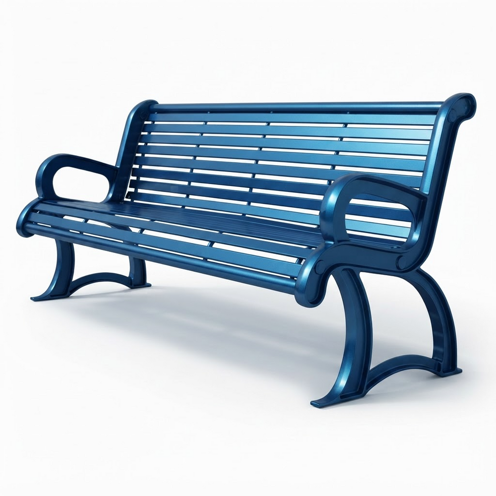 Green slatted steel bench with curved armrests

Outdoor bench with arched legs and slatted backrest

Powder‑coated green metal bench for parks

Slatted steel bench installed on bolt‑down plates

Green park bench with curved arm supports

Welded steel bench with slatted design

Green slatted bench for parks and plazas

Public seating bench with arched steel legs

Weather‑resistant green steel bench

TAIMCO green slatted steel bench