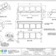 Technical drawing and dimension schematic of an outdoor bench model, showing front, side, top, and back views with measurements, plus detail callouts and a Taimco logo at the bottom.