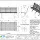 Technical specification sheet and dimension drawing for the Arcadea Modern Rod-Style Bench 3-Seater by Taimco, showing plan views, elevations, and a perspective view with measurements and material details.