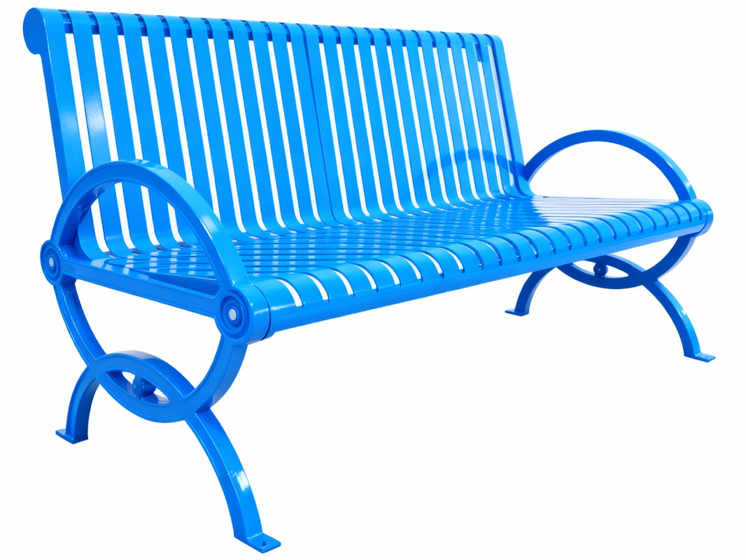 Durham metal Bench Aluminum Frame Cast & Steel Slat Seating | Model MB220