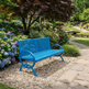 Heavy‑duty steel park bench with powder‑coated finish