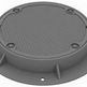 A gray iron round manhole cover and frame with a bolted and gasketed design.
