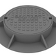 Round Manhole Cover and Frame Gray Iron Bolted & Gasketed Model # MH166