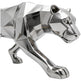 Polished metallic panther figure with sharp geometric lines and a sleek modern aesthetic