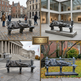 A collage of 'Homeless Jesus' sculptures in various locations
Contemplative bronze statue showing a resting figure with detailed drapery