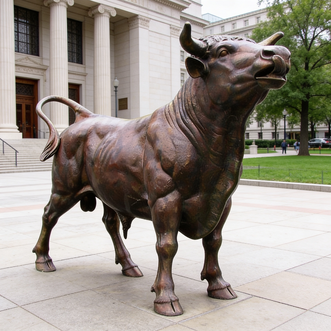 Bronze bull statue in front of a large building
Hotel lobbies, luxury lounges, and hospitality environments