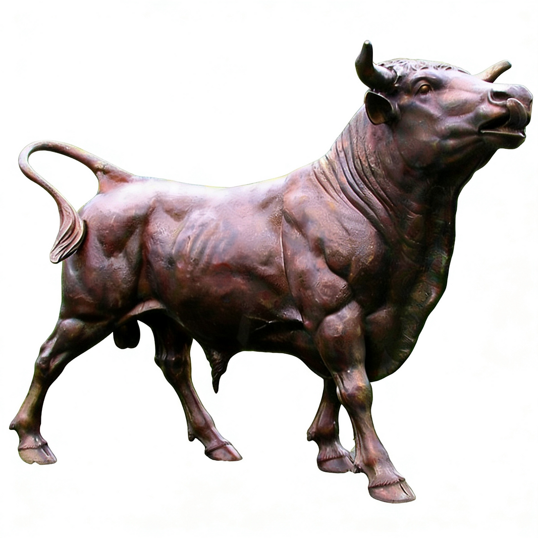 Bronze statue of a bull on a white background
Corporate offices, financial institutions, and executive boardrooms