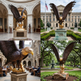 Bronze bird‑of‑prey sculpture with open wings and a striking gold base beneath its talons