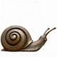 Bronze snail sculpture on a white background
Bronze snail figure with coiled shell and artistic patina effect.