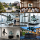 Collage of various settings featuring a bronze equestrian statue, including public gardens, martial arts academies, corporate offices, art galleries, and public installations.
Bronze equestrian statue featuring a samurai in battle posture.