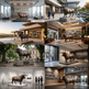 Collage of a bronze bull statue in various settings, including office buildings and outdoor landscapes.
Bronze artwork of a standing bull with strong anatomical detail.