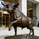 Bronze bull statue in front of a building
Bronze bull statue designed for outdoor or architectural display