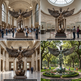 Collage of a large bronze statue in various settings including a museum, government building, and park.
Bronze ascension artwork depicting a winged woman in a powerful stance