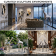 A collage of luxury home decor with giraffe sculptures in various settings.
Contemporary metal giraffe statues in varying sizes