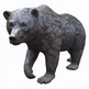 Statue of a bear on a white background