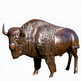 Bronze statue of a bison on a white background
Polished bronze bison figure showcasing detailed carving and natural proportion
