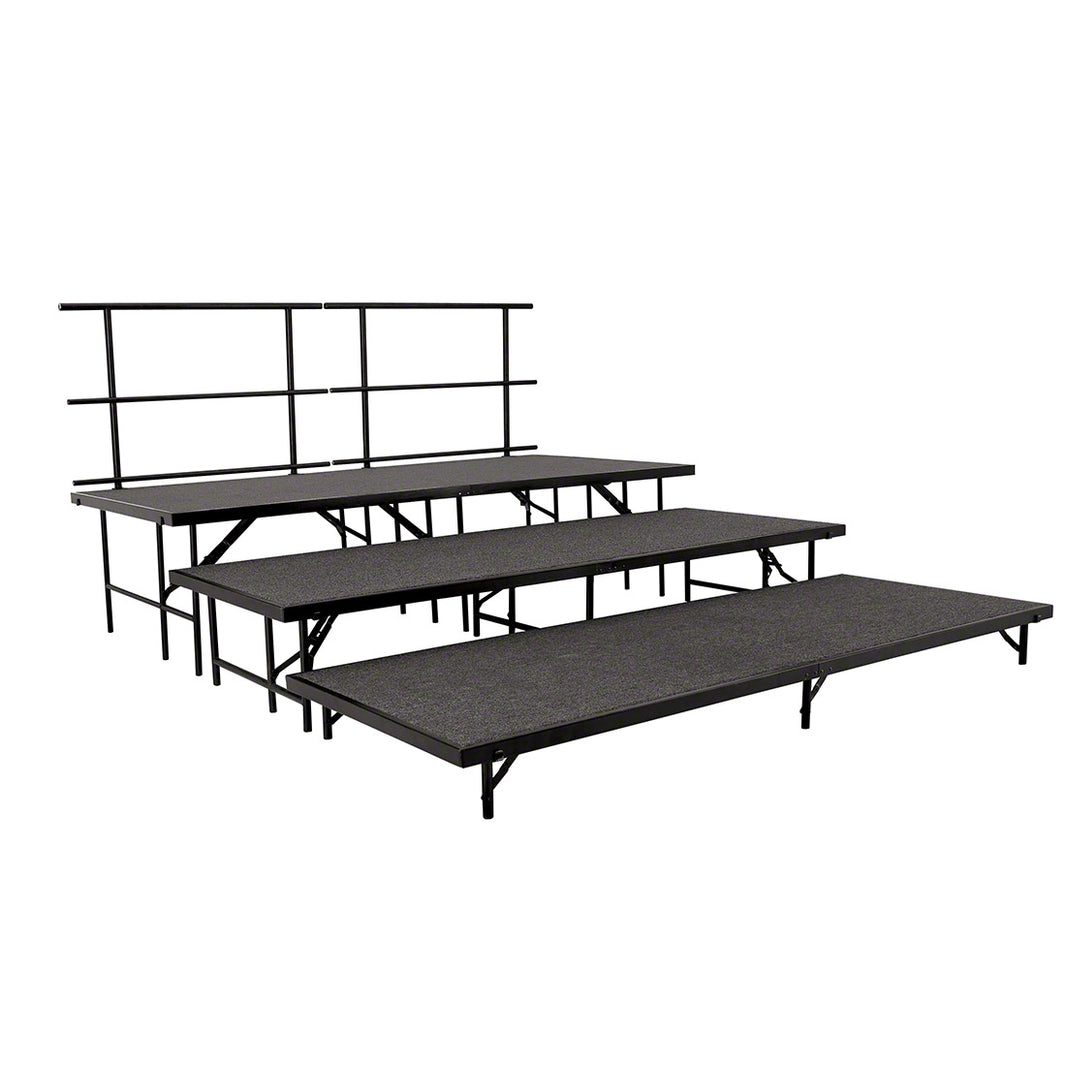 National Public Seated Choral Riser System 3 Tier - Hard Board 36" Tier Deep - Model NPSHB36-Taimco