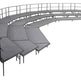 National Public Seated Choral Riser System 3 Tier - Hard Board 48" Tier Deep - Model NPSHB48-Taimco