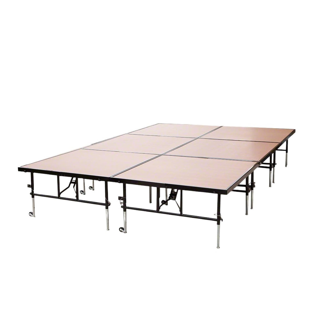 School Stage Platform 12' x 8' Feet Portable Adjustable Height 16" to 32" Model NPSHBS128