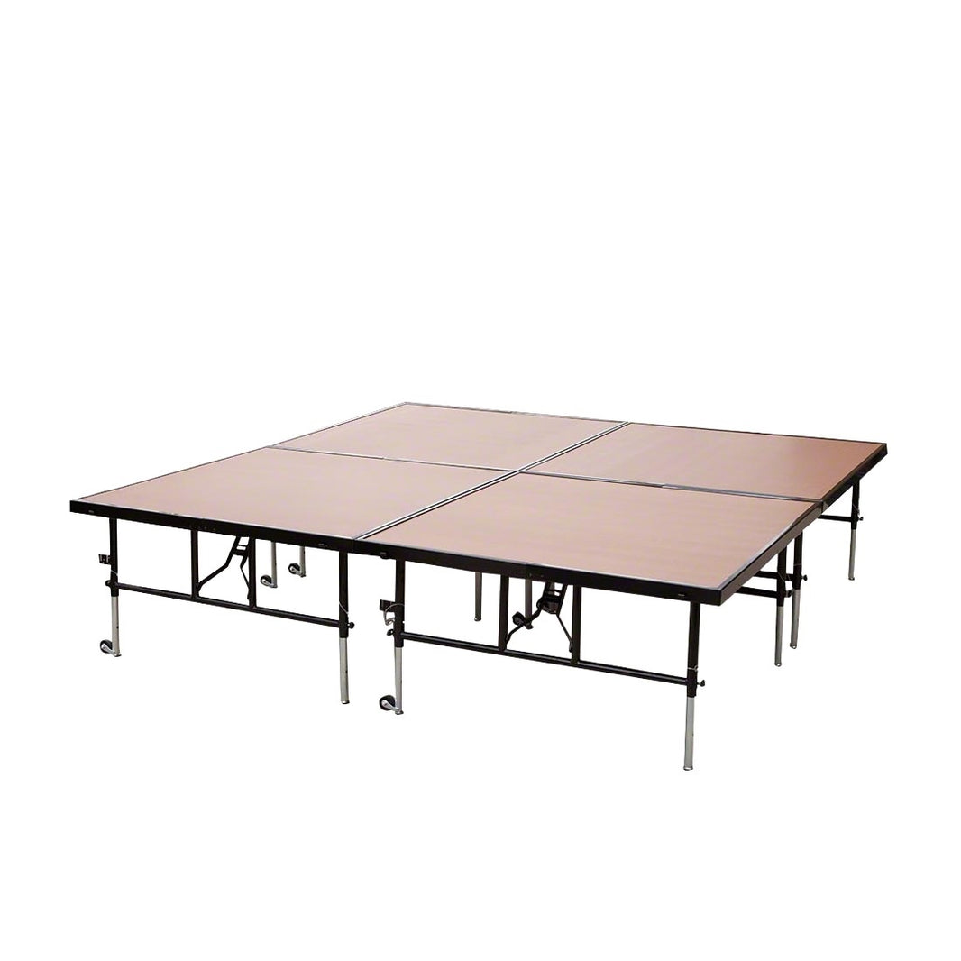 School Stage Platform 8' x 8' Feet Portable Adjustable Height 16" to 32" Model NPSHBS88