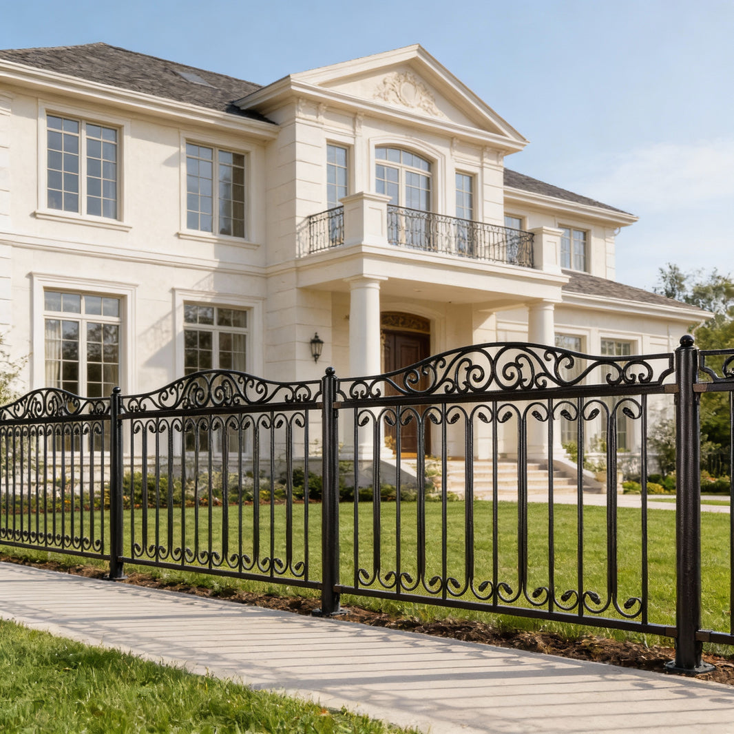 Ornamental Fence Panel - Wrought Iron Fence | Heavy Duty Metal Fence | Made in Canada – Model # OFP913