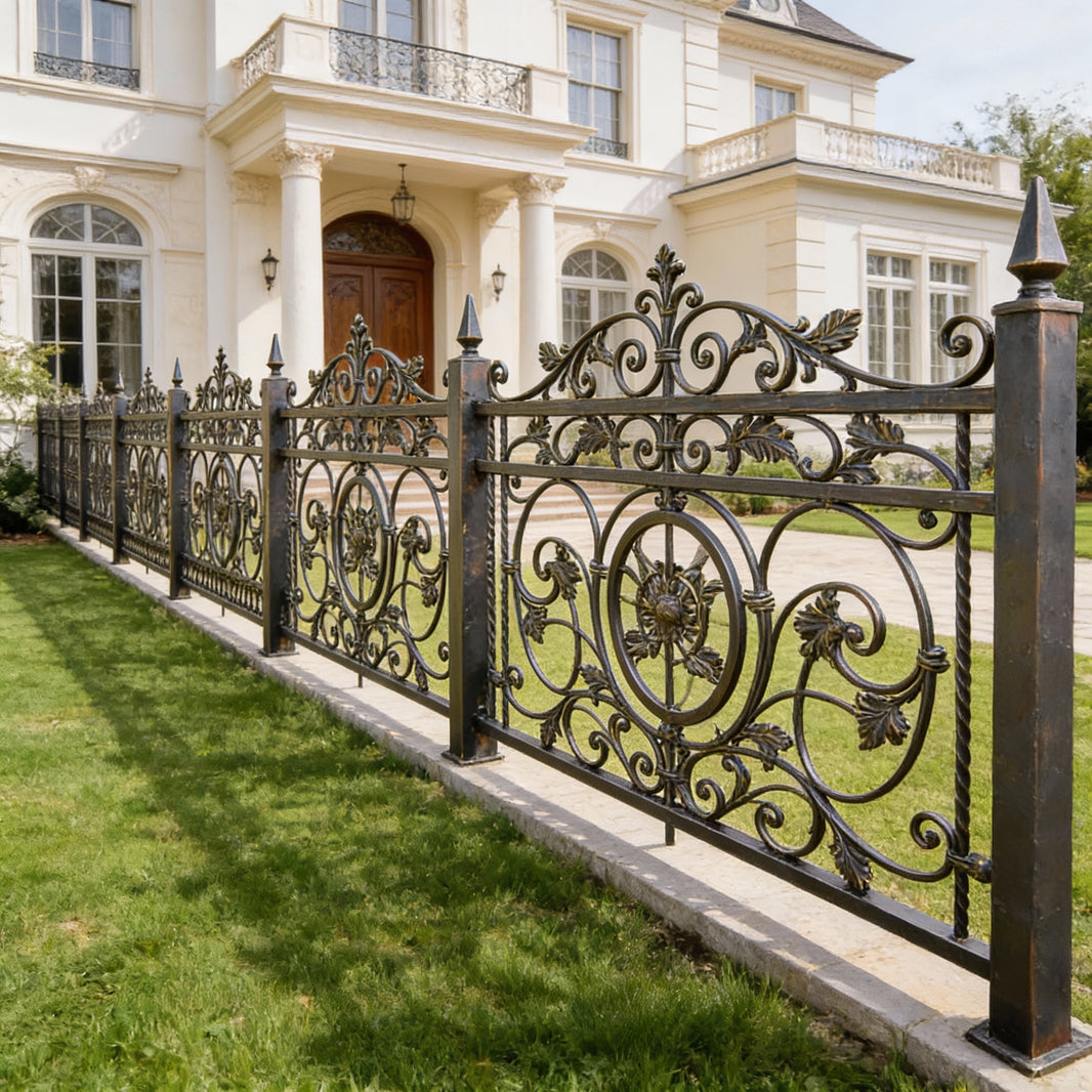 Ornamental wrought iron Fence Panels Model # OFP920