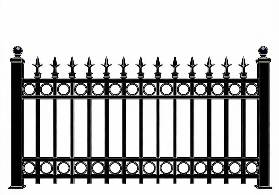 Ornamental Fence Panel - Wrought Iron Fence | Heavy Duty Metal Fence Model # OFP921