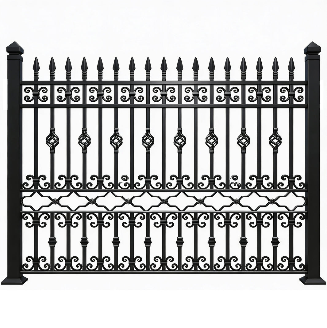 Ornamental Fence Panel - Wrought Iron Fence Model # OFP926
