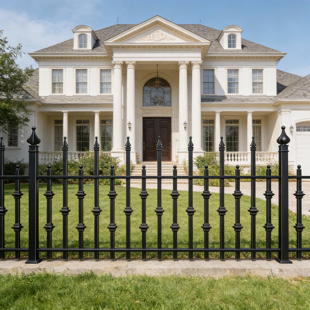 Wrought Iron Top & Garden Low wall Railing - Wrought Iron Fence Model # OFP929