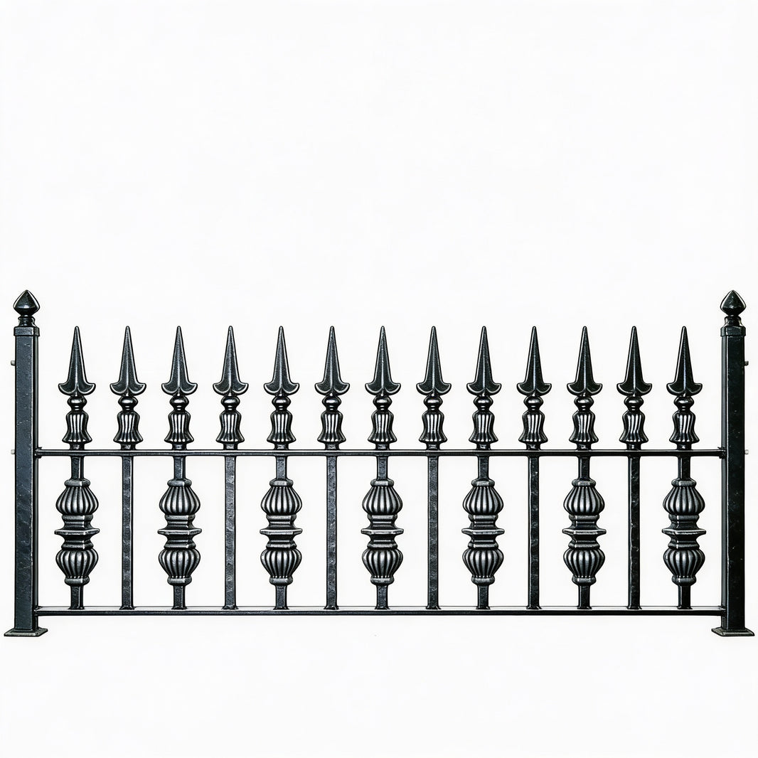 Wrought Iron Top & Garden Low Wall Railing - Wrought Iron Fence Model # OFP930