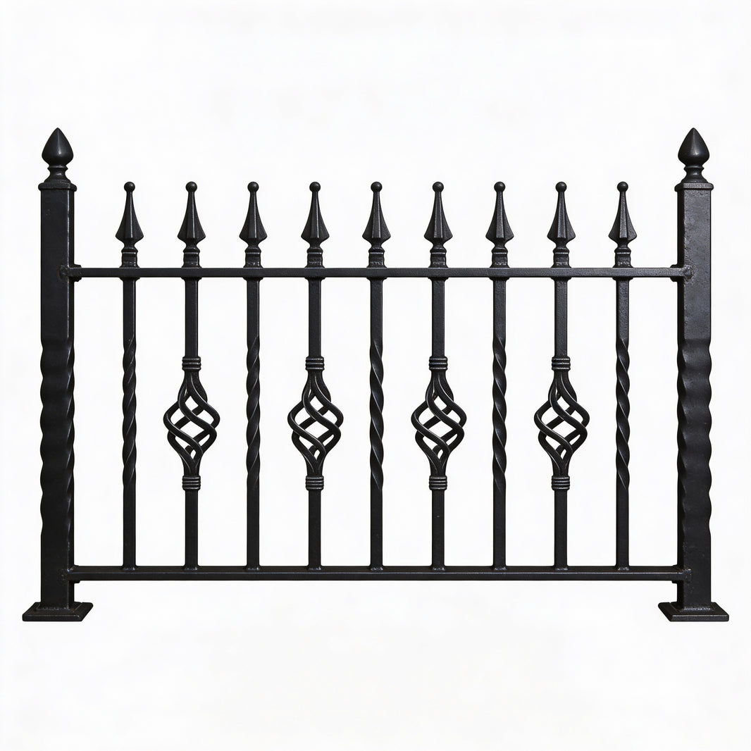 Wrought Iron Top & Garden Railing - Wrought Iron Fence Model # OFP933