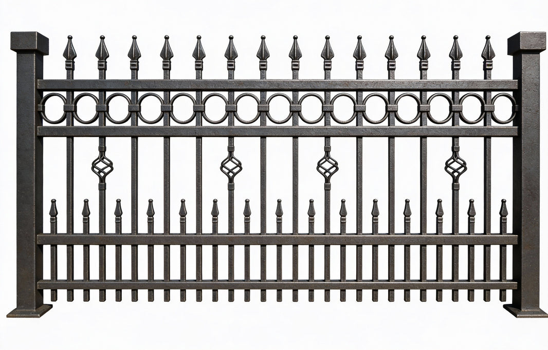 Ornamental Fence Panel - Wrought Iron Fence | Heavy Duty Metal Fence | Made in Canada – Model # OFP934