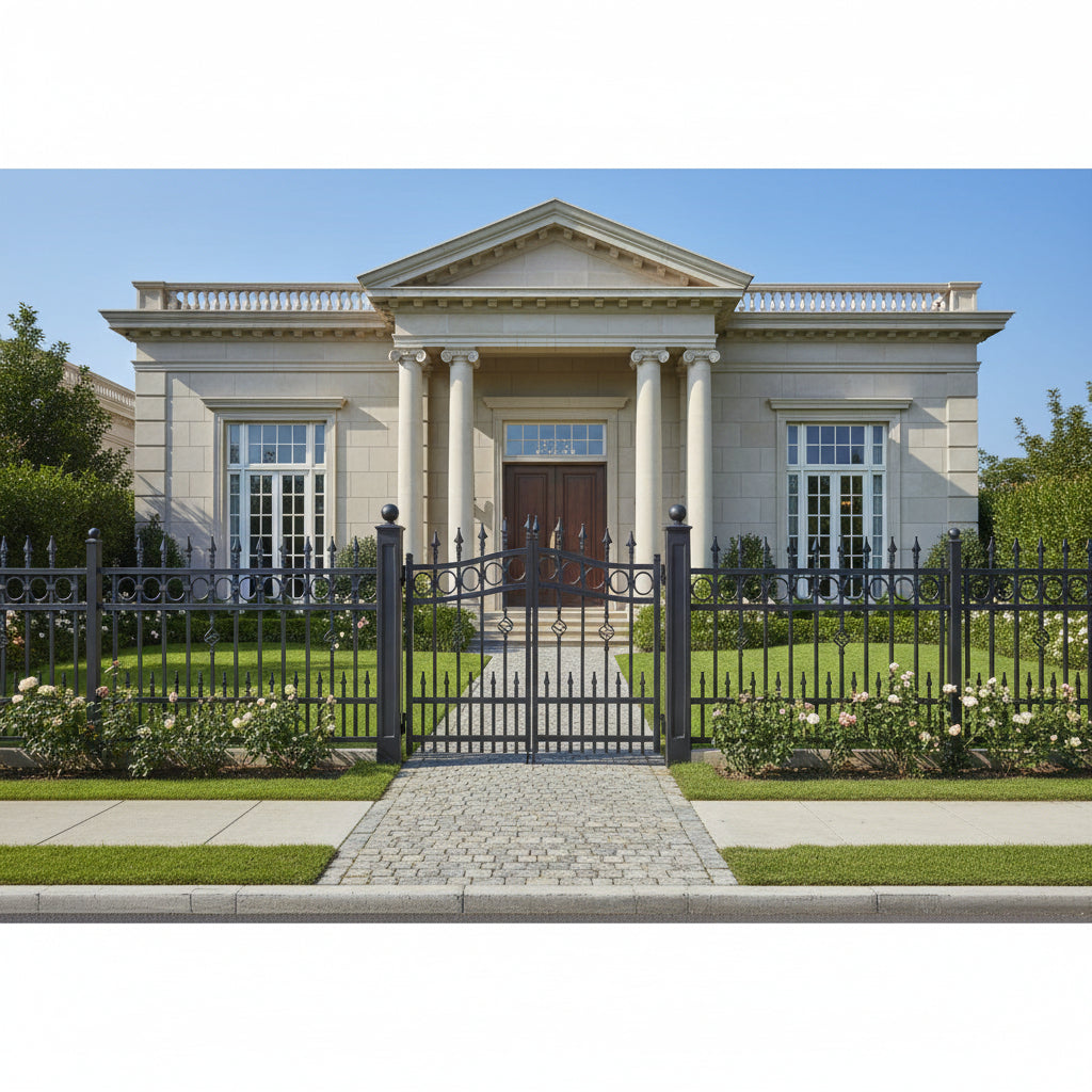 Ornamental Fence Panel - Wrought Iron Fence | Heavy Duty Metal Fence | Made in Canada – Model # OFP934