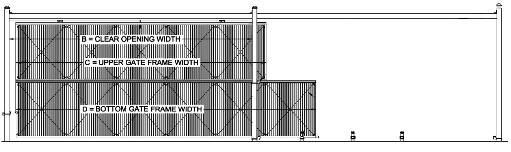 Castle Heavy Duty Overhead Slide Gate (Manual Operation)  - Ornamental Model OSGMOCL756