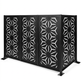 Modern privacy panel with symmetrical star inspired cutout pattern