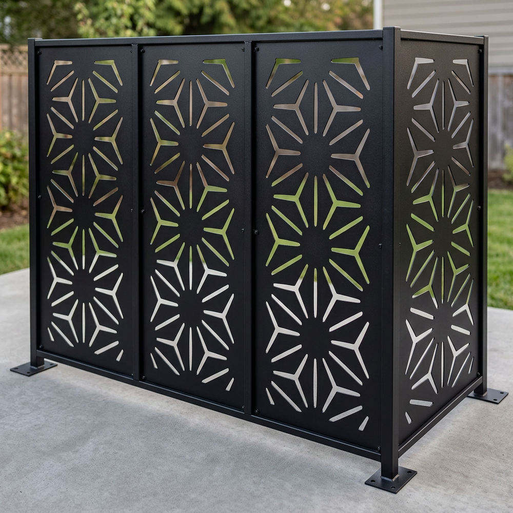 Architectural privacy screen panel for residential landscape projects