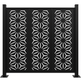 Decorative outdoor metal screen with contemporary geometric design