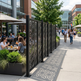 Powder coated steel privacy screen for patios and outdoor spaces