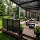 Modern floral metal privacy screen for patios and gardens
