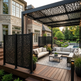 Decorative floral burst metal privacy screen made from premium Canadian steel