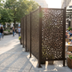 Architectural metal privacy screen designed for residential and commercial spaces