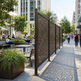 Custom powder coated flower pattern metal screen for landscape projects