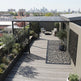 Powder coated steel privacy panel for patios and outdoor living spaces