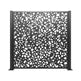 Contemporary metal privacy screen with rounded geometric cutouts