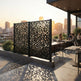 Decorative laser cut privacy panel featuring abstract pebble pattern