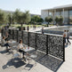 Modern organic pebble metal privacy screen manufactured from Canadian steel