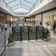 Powder coated steel privacy panel for patios and outdoor living spaces