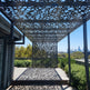 Modern decorative privacy screen with organic stone inspired design